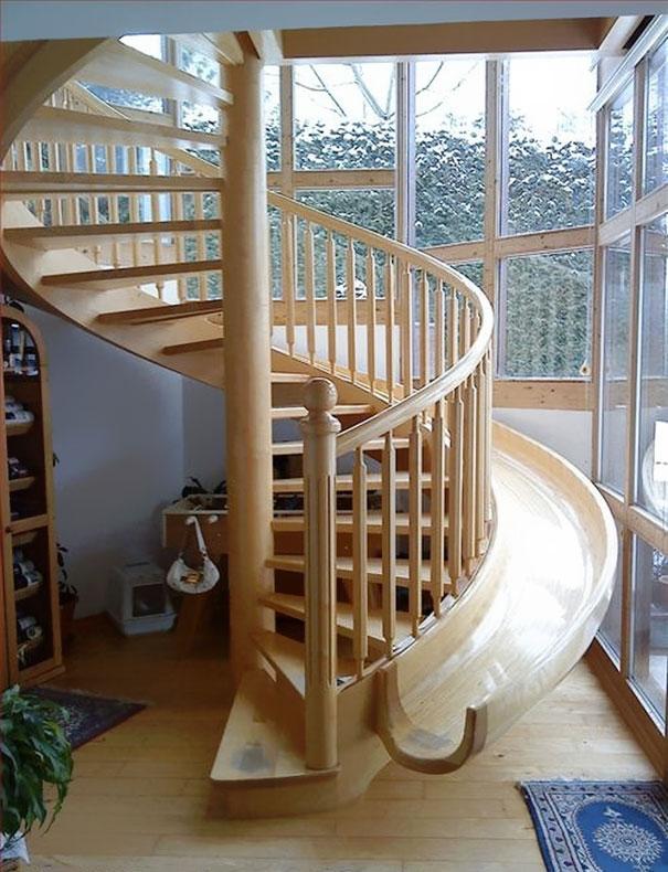 interior stairway slide